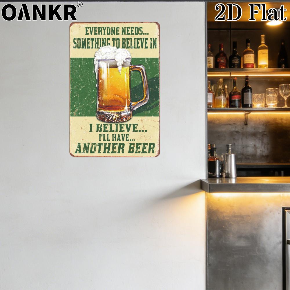 Vintage Art Beer Poster Metal Tin Sign Art Decor Metal Signs for Man Cave Pub Bar Home Wall Decor Plaque