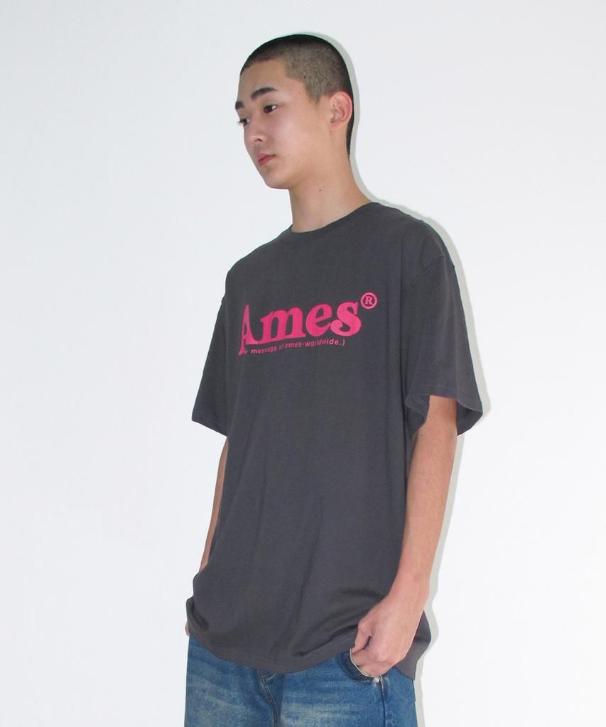 AMES-WORLDWIDE (Unisex) Basic Logo Tee Charcoal