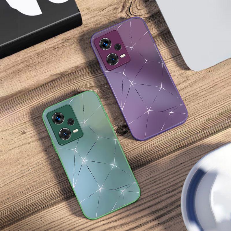 Lingge Dazzling Light Для Xiaomi 14 Ultra 13 Lite Redmi Note 13 11 Pro 12 Plus Poco X6 3 Pro F4 6 GT Чехол для телефона из закаленного стекла