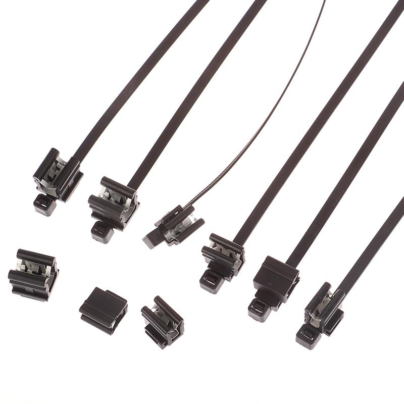 10 шт. 5X200 мм Автомобильный листовой металл Кабельная стяжка Крепление трубопровода Кромка Автомобильный люк Автомобильное окно Пластиковая стяжка-молния Жгут проводов Стальной зажим