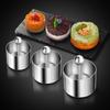 1PC Stainless Steel Cake Mousse Ring Tool Circular Cold Dish Mold with Push Rod Sushi Making Mold Kitchen Supplies