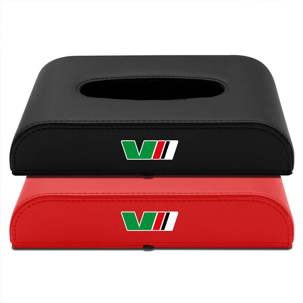 OBDI6 1PC PU Leather Tissue Box Car Tissue Box Interior Storage Box For Skoda Kodiaq Octavia 2 3 Yeti Karoq Rapid Fabia S A5 Kamiq VII