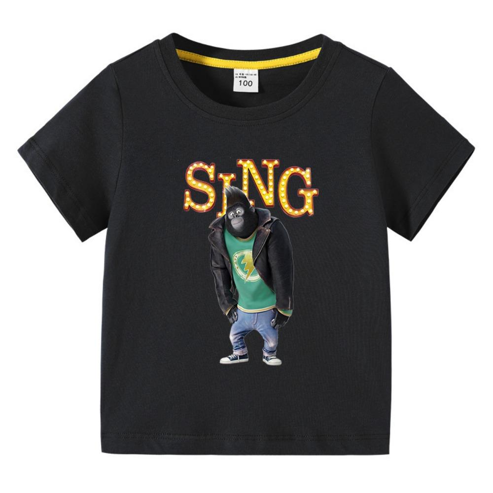 Kids Clothing Short Sleeve t shirts Sing Movie Graphic Children's Summer Casual Cute Tee