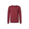 Fila Letter Print Fitness Pullover Knit Sweatshirt Men Sweatshirt Rust-Red A11M411210F-RD
