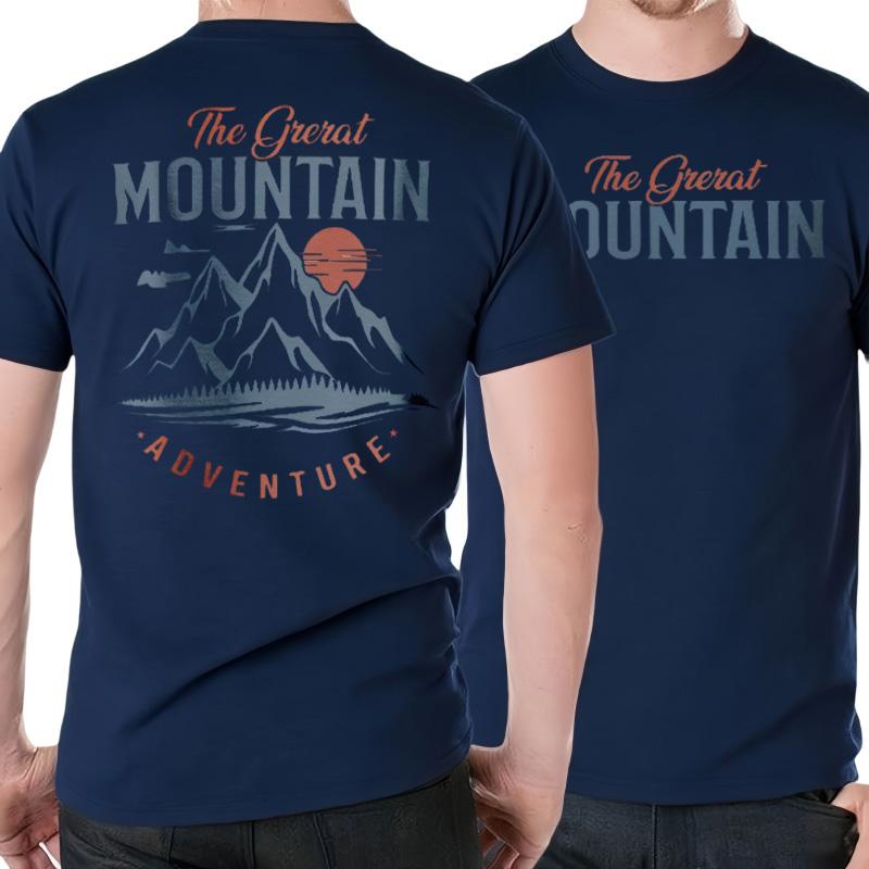 Camiseta De Senderismo Al Aire Libre Para Hombre Con Diseo De Doble Estampado Camisetas De Algodn Para Hombres Y Muj