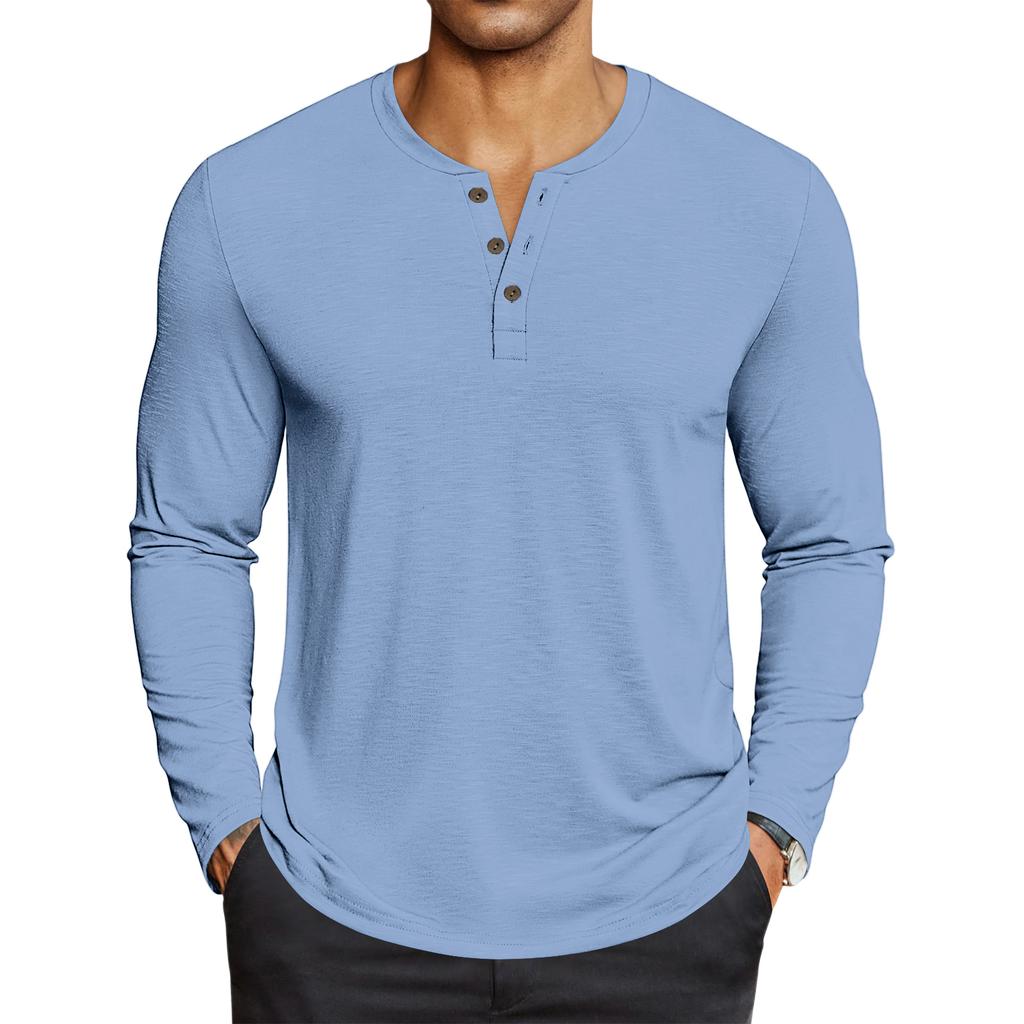 Мужской повседневный однотонный оверсайз топ с длинным рукавом