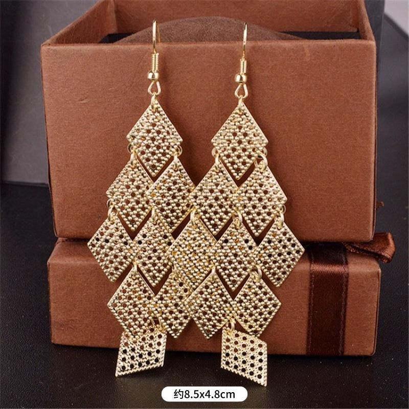 Модные преувеличенные нишевые темпераментные серьги с бахромой, ретро, личностные, универсальные серьги с пайетками, женские длинные украшения для ушей