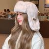 Thick Bomber Hat Warm Ushanka Fur Hat Outdoors Winter Cap  for Men Women