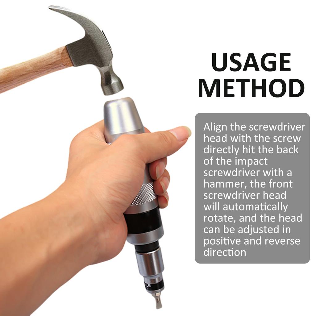 13Pcs Impact Screwdriver Set Shock Screw Driver Chisel Bits Multifunctional Screw Extractor Remover Repair Set Repair Tools