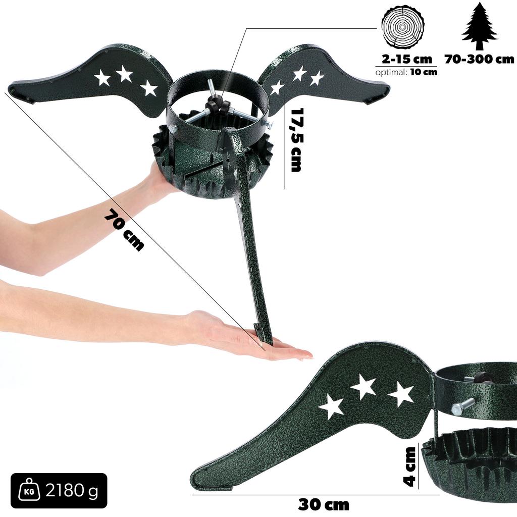 KADAX Stojak Pod Na Choinkę Choinkowy metalowy Na Drzewko Podstawka Z miską