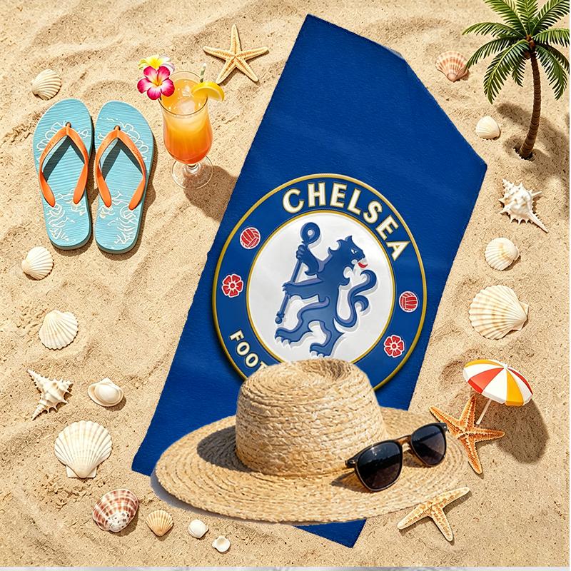 Chelsea F.C Print Beach Towel, Versatile Lightweight Absorbent Beach Towel for Pool Surf Yoga Bathroom, Perfect Birthday Holiday Gift