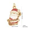 Рождественский брелок из нержавеющей стали с подвесками в виде Санты, снеговика, колокольчика и лося
