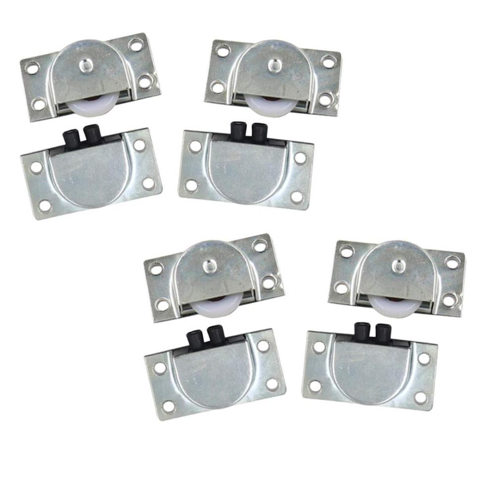 4Pairs Metal Furniture Roller Closet Cabinet Roller Wheels Modern Sliding Door Pulley Cabinet