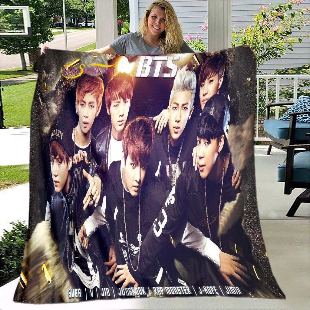 BTS 3D Kpop Bangtan одеяло для кровати для мальчиков офис дом походы пикник толстое одеяло модное покрывало фланелевое одеяло
