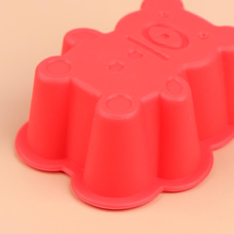 5 шт. 7 см Креативная силиконовая форма для маффинов в виде медведя, форма для кексов, форма для выпечки своими руками, цвет случайный