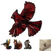 Wildlife Enamel Brooch Cute Animal Lapel Pin Colorful Hummingbird Fox Wolf Brooch Pin for Women Men Scarves Hats T-Shirts