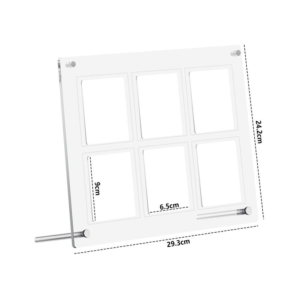 Siawadeky Card Display 4 Полностью карта 3 слоя Отдельный винт Акриловая карта износа царапин Совместимость с Торговым Аниме Персонаж Карты Чехол,