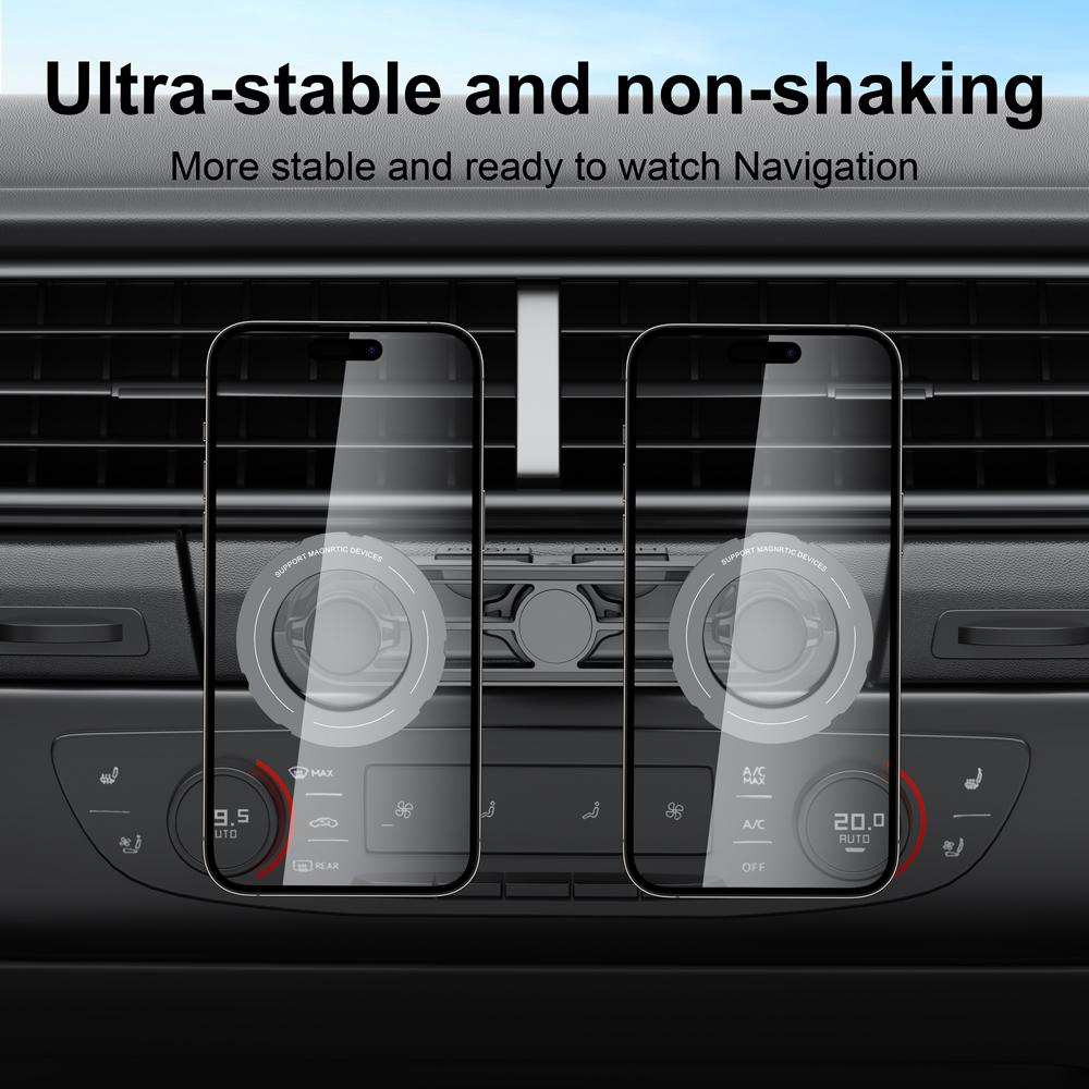 Dual Phone Magnetic Car Mount CD Slot Holder Auto Interior Stand for Apple IPhone Samsung Galaxy GPS Navigation Secure Calling