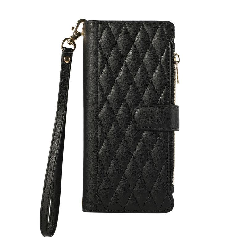 Flip Case for Samsung Galaxy Z Fold 8 Ultra 5G 2026 Zipper Leather Wallet Checkered Funda for Galaxy Z Fold8 Ultra Cover