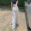 Весна 2024 г. Широкие белые джинсы с высокой талией для женщин