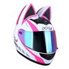 Capacete Casque Moto Motorcycle Full Face Helmet Women Moto Ear Helmets Personality Motorbike Helmet Cat Ear Helmet Motocross