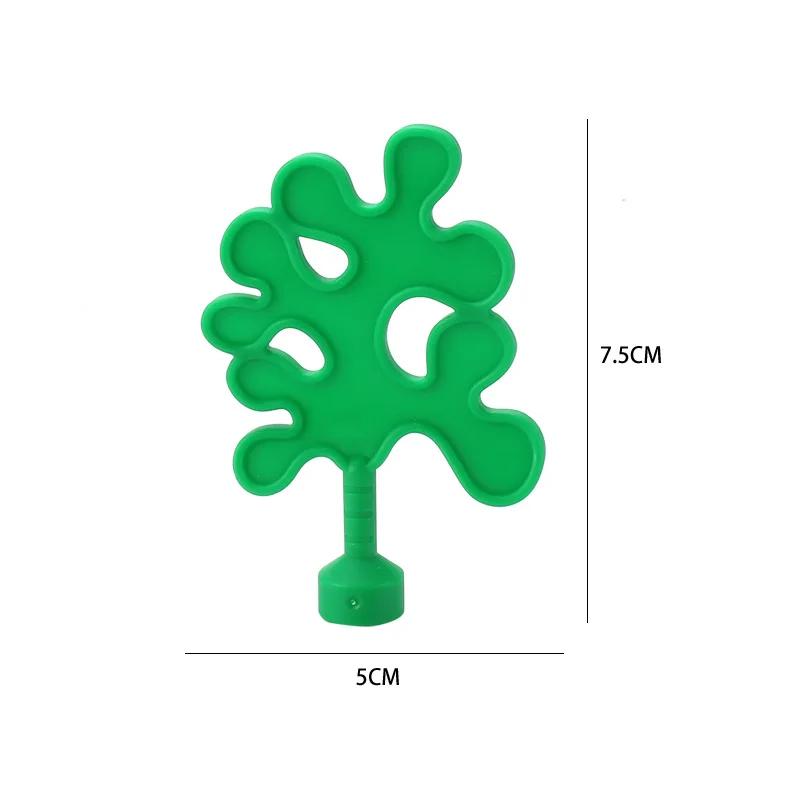 4 шт. Большой строительный блок Серия лесных растений Цветок Трава Дерево Наружное украшение Уличные аксессуары Совместимые сцены Игрушка для ребенка
