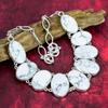 Beautiful Howlite Necklace, 925 Solid Sterling Silver Adjustable Chain Necklace, Handmade Gemstone Jewelry