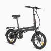 Electric Bike DYU A1F Pro 16" 250W Motor 7.5AH Foldable E-Bike Max Range 60Km Load 120Kg Black