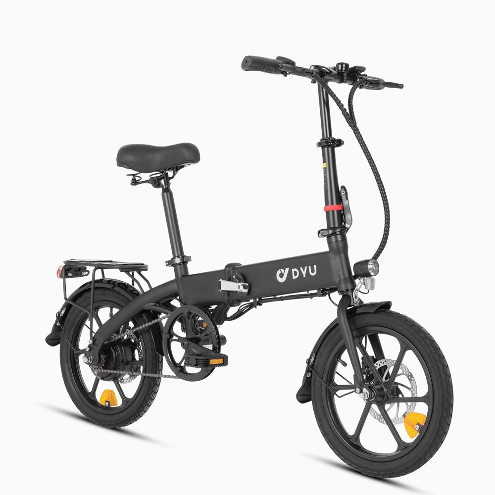 Electric Bike DYU A1F Pro 16" 250W Motor 7.5AH Foldable E-Bike Max Range 60Km Load 120Kg Black