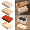 Jewelry Case Card Keeper Unfinished Storage Box Wooden Box Beads Container Jewelry Organizer Case