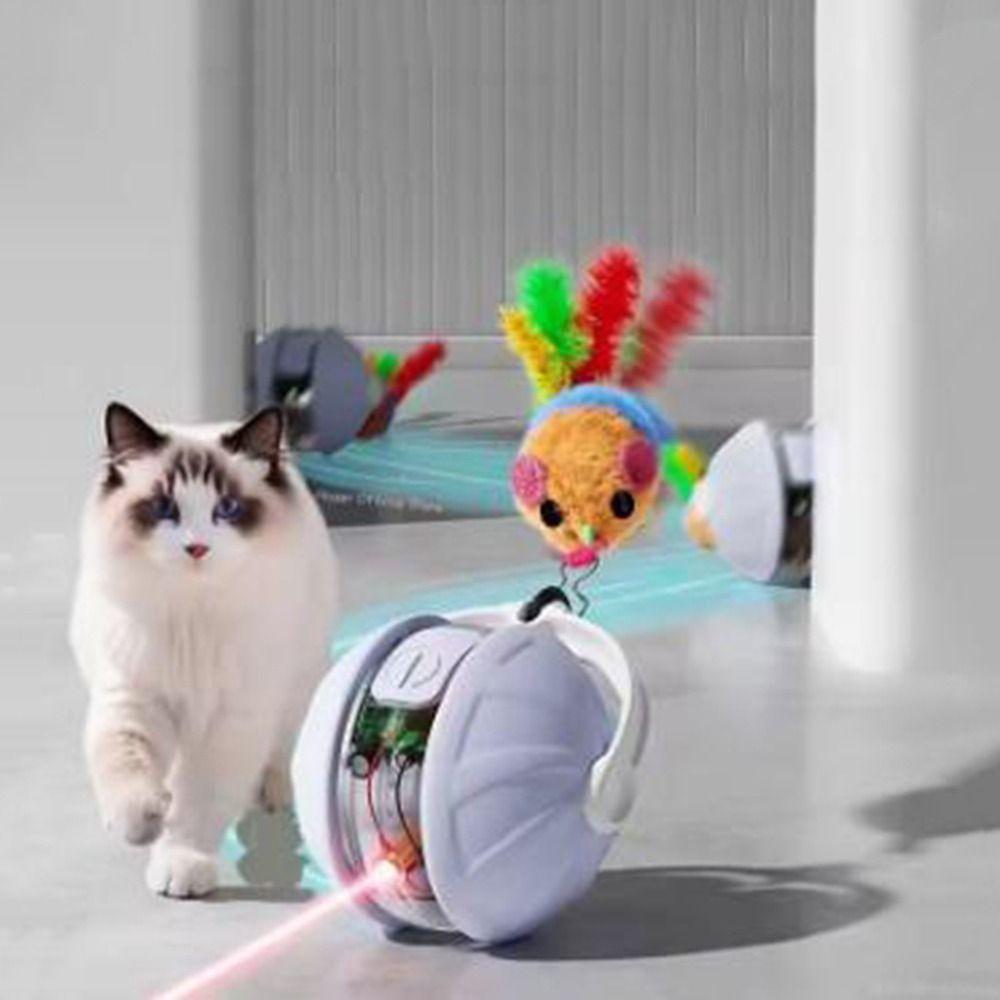 USB Rechargeable Infrared Automatic Rolling Ball Detachable Cord Automatic Teasing Cat Toys  Indoor
