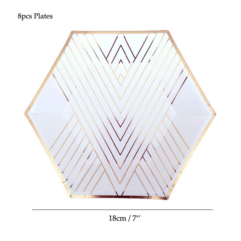 Одноразовая посуда из золотой фольги и мрамора, бумажные тарелки для вечеринок, стаканчики, сувениры на вечеринку в честь рождения ребенка, бумажные трубочки для питья, принадлежности для свадебной вечеринки