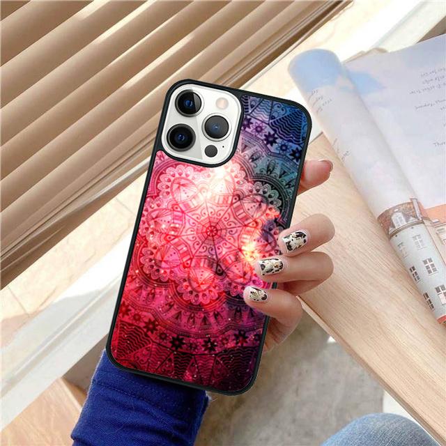 Чехол-накладка с узором «Цветок мандалы» для iPhone 17 Air 15 16 14 13 12 Pro Max 11 Pro Max Plus