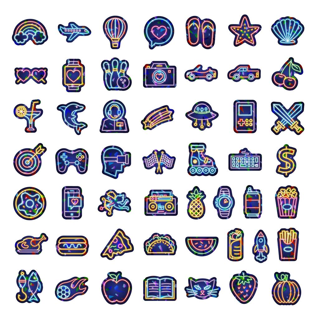 Неоновые наклейки 50 голографических вспышек велосипед мотоцикл шлем гитара DIY лазерные наклейки