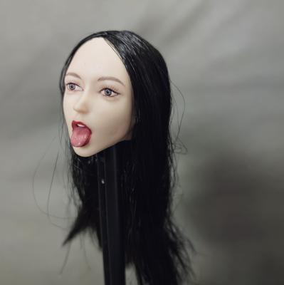 Игрушки и хобби [TOYBARJAPAN] Фигурка 1/6 масштаба, совместимая с телами TBLeague и другими, высовывает язык, кожа жемчужно-белого цвета, прямой взгляд