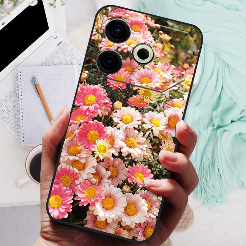 Для чехла Tecno Pova 6 Neo Pova6 Neo Роскошный телефон Силиконовая задняя крышка Для чехлов Tecno Pova 6 Neo Pova 6Neo Защитная оболочка Capas