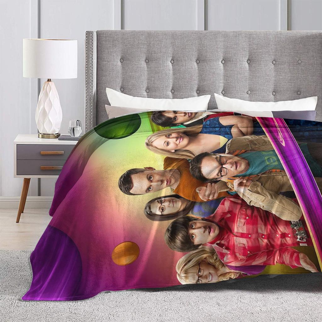 The Big Bang Theory Flannel Blankets Winter Warm Soft Bedding Throws for Child Home Decor Graphic Bedspread Sofa Bed Cover