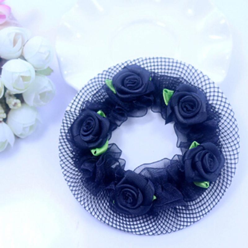 Милая сетка для булочки с цветочницей для волос для детской булочки, аксессуары для чехла для булочки