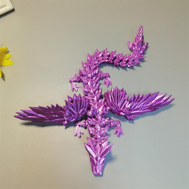 Креативные Забавные Сочлененные Подвижные Крылья Драконы 3D Печатный Дракон Летающий Дракон Модель Декорации Пейзажа Украшения Детские Игрушки Подарки