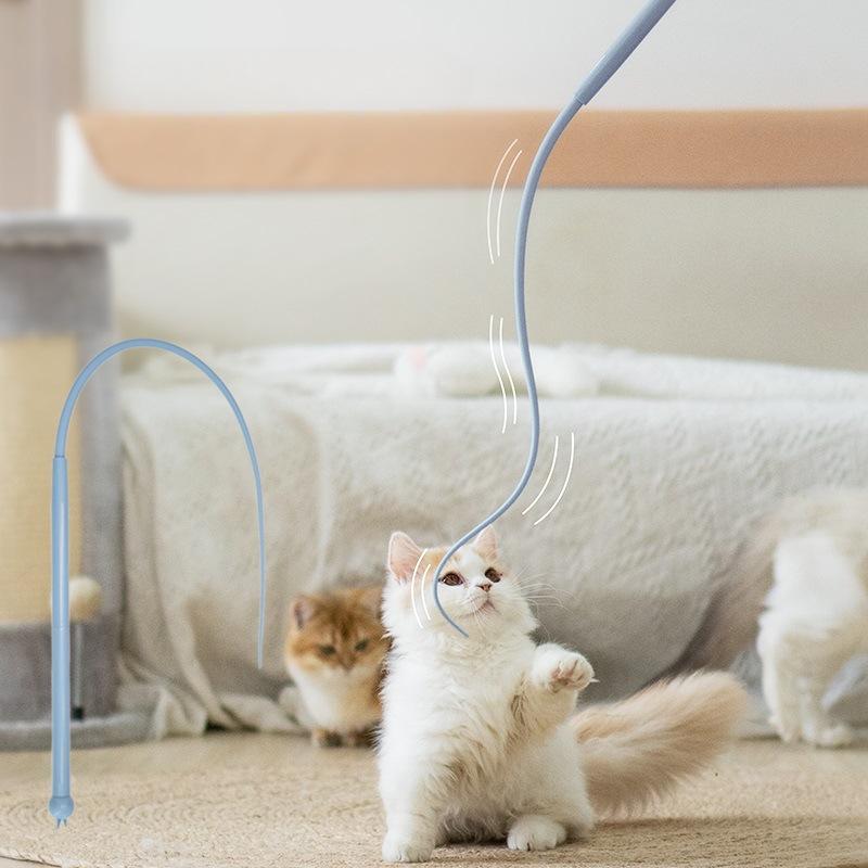Имитация хвоста мыши, игрушка для кошек, дразнилка для кошек, забавная палочка, силиконовый длинный хвост, интерактивные игрушки для кошек, игра с котятами, товары для домашних животных