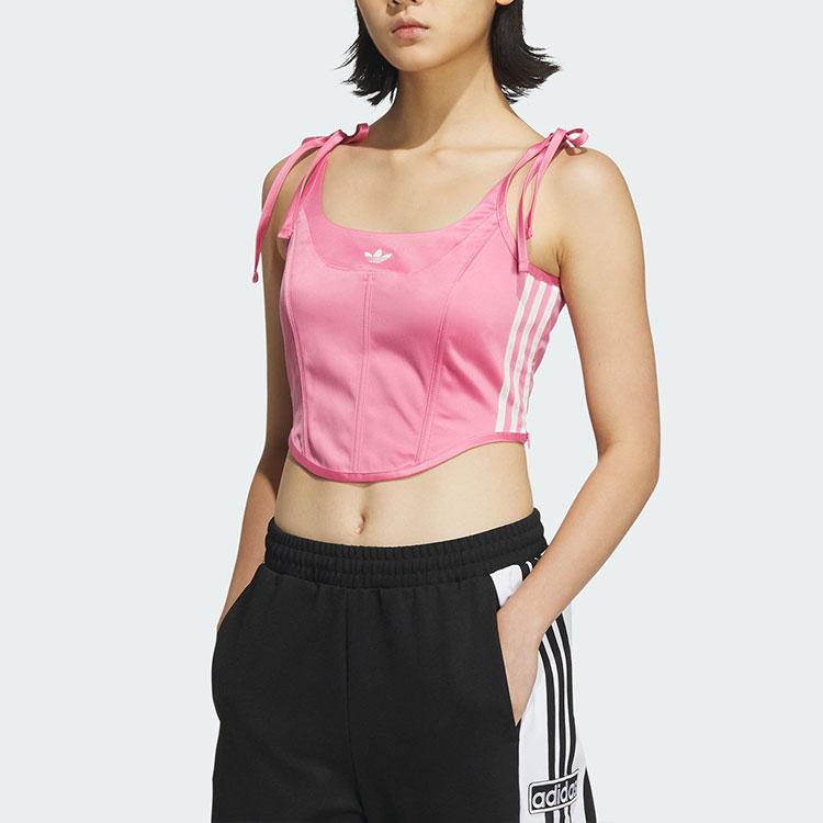 Adidas Originals ADICOLOR 3 STRIPES CORSET Camisole Women's Ballet Pink JE3484