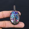 Древо жизни Multi Flash Лабрадорит драгоценный камень Чистая медная проволока обернутая подвеска ручной работы ювелирные изделия