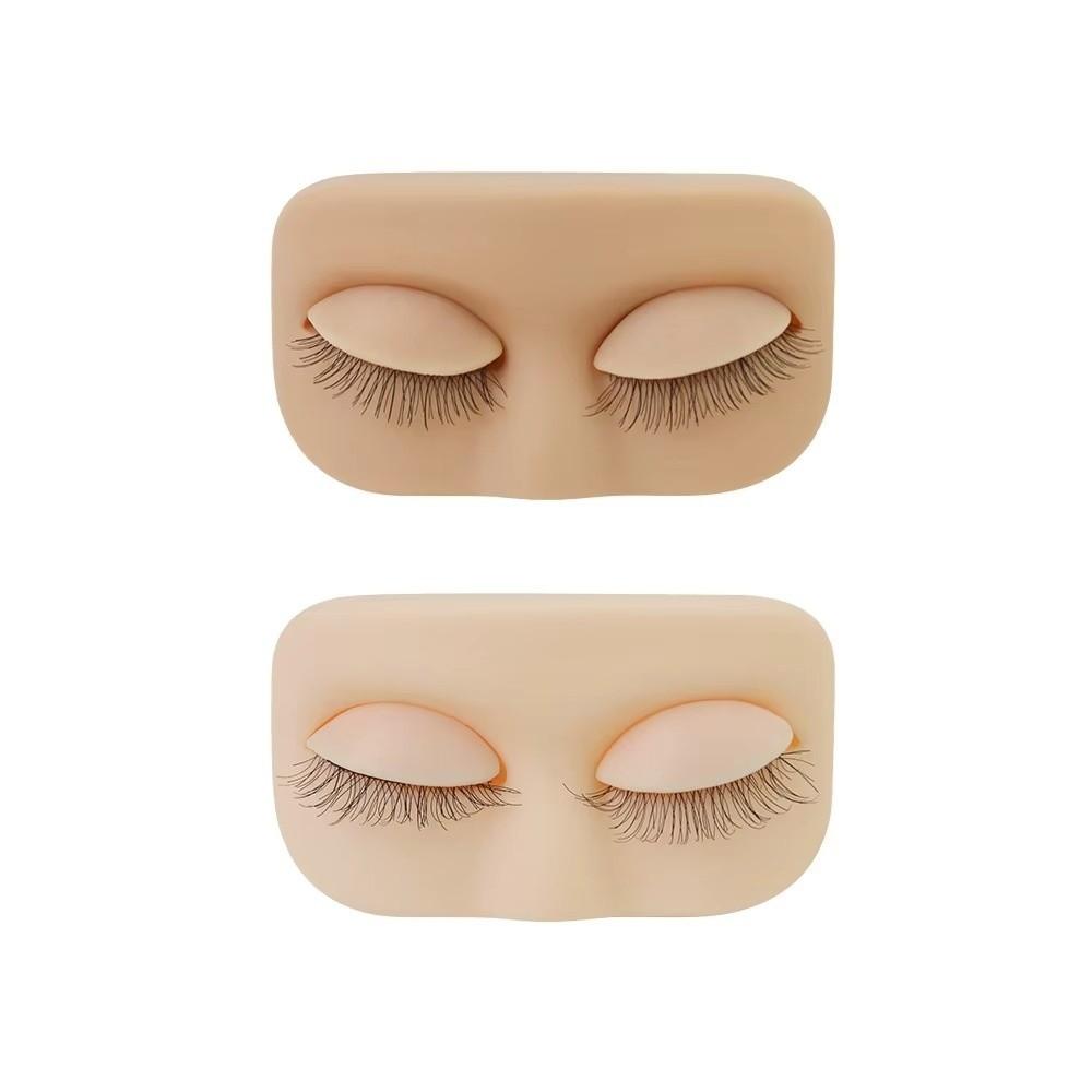 Mini Size Lash Practice Head Removable Eyelids Flat Model Head Lash Practice