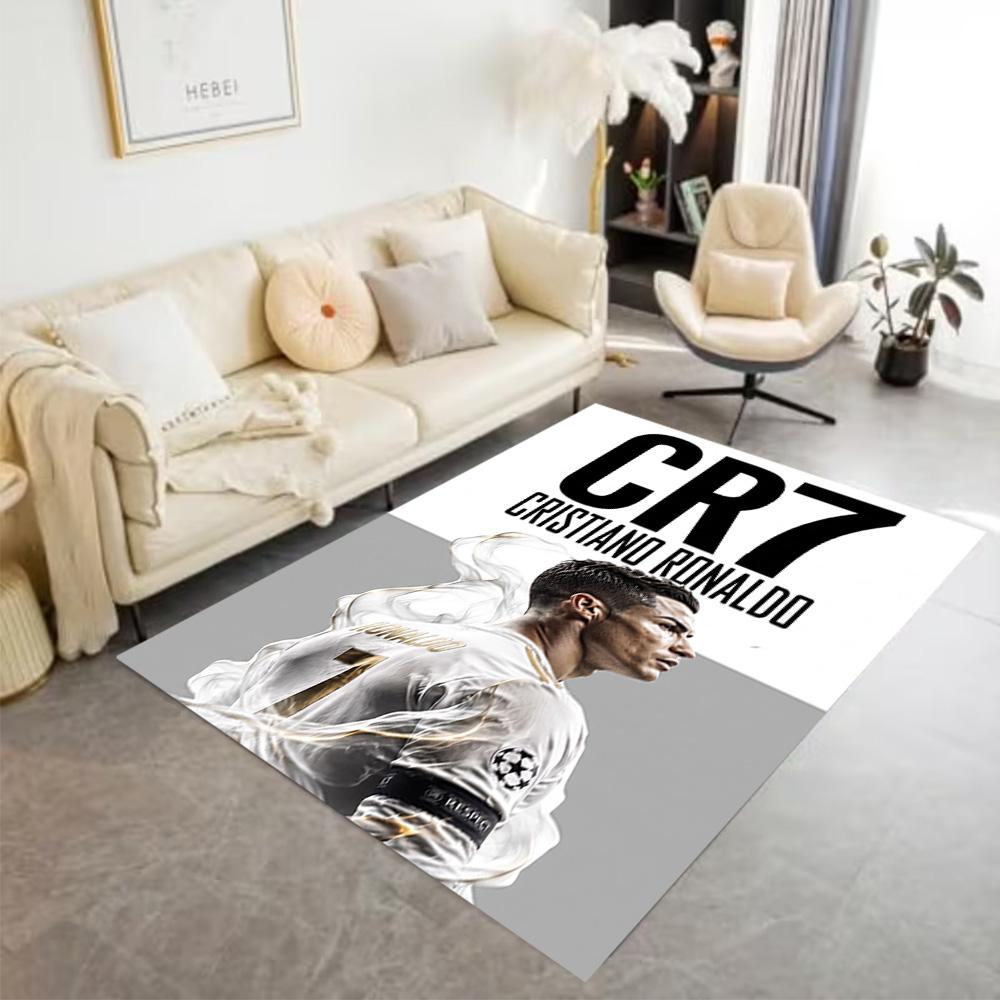 Powerful Football Legend Cr7 Area Rug Perfect for Entryway Kitchen Game Room Balcony Antislip Carpet Anime Office Decor