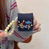 Милый джинсовый чехол для наушников, защитный чехол для наушников, чехлы для гарнитуры, беспроводные аксессуары для наушников Bluetooth