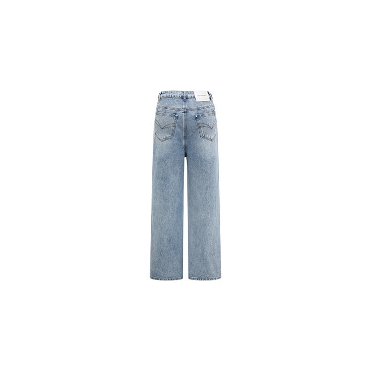 Feng Chen Wang SS24 Jeans Unisex Blue FUS17TR02