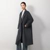 Women's Woolen Overcoat - Extra Long, Loose Fit, Double-Sided 100% Wool, Suit Collar for Autumn and Winter