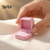 Pocket-sized Ring Box Velvet Box, Small Portable Jewelry Gift with Soft Firm Lock Lining Anti-Scratch Design, Case for Wedding, Engagement,
