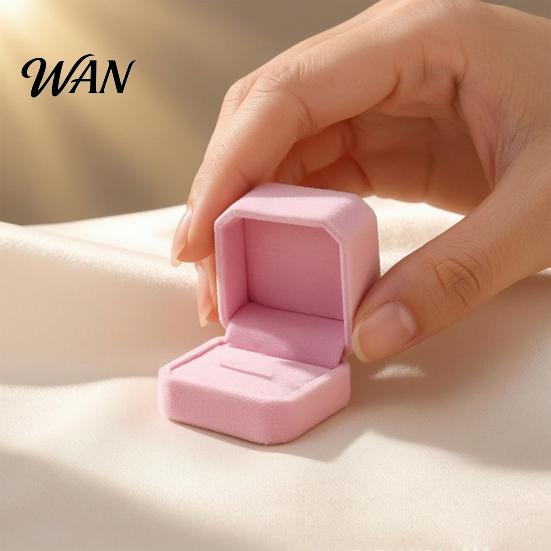 Pocket-sized Ring Box Velvet Box, Small Portable Jewelry Gift with Soft Firm Lock Lining Anti-Scratch Design, Case for Wedding, Engagement,