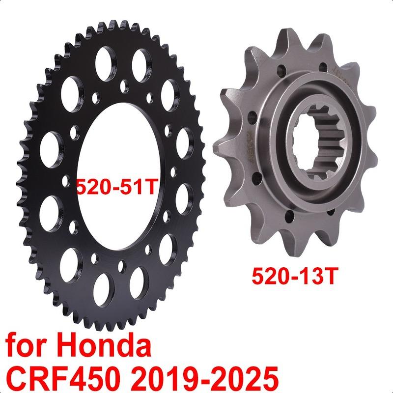 520 13T 51T Motorcycle Front Rear Sprocket Gear Wheel Cam for Honda CRF450 -2025 CRF 450
